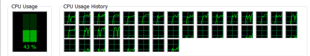 Shows high CPU usage with many FFmpeg threads set