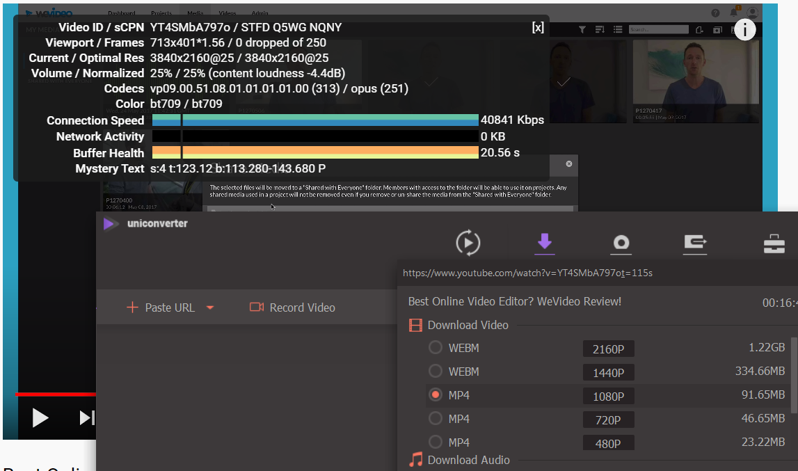 Which codec does YouTube Use for 4K videos? YouTube encodes versions larger than 1080p using VP9 only, but creates 1080p and smaller versions with H.264. 