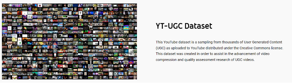 Figure 2. We tested UGC clips from this YouTube database.